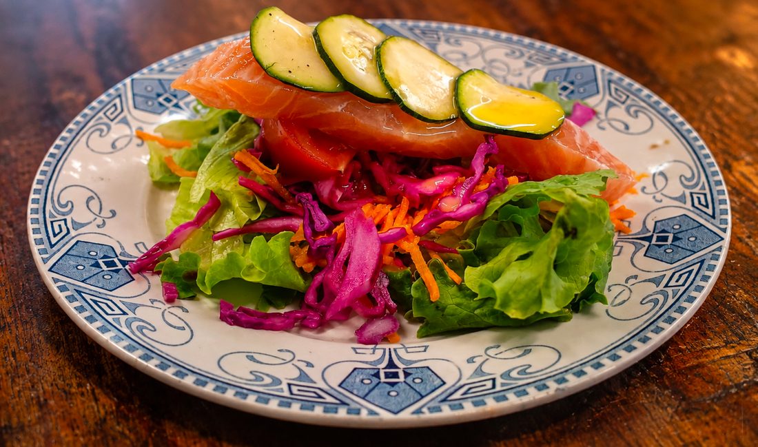 Salade de saumon gravlax