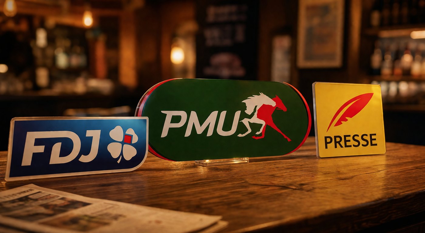 Présentoirs FDJ, PMU et Presse sur le comptoir
